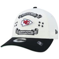 Bone New Era Infantil 9FORTY Ajustavel Kansas City Chiefs Campeao Super Bowl LVII Aba Curva Snapback Off White