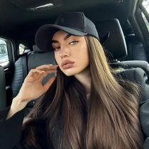 Boné New Preto com Preto ALL Black Trucker Aba Curva Unissex