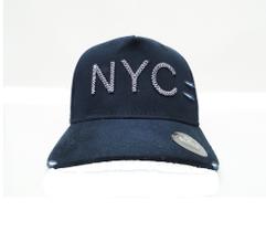 Boné New York City NY Destroyed NYC Fitão Aba Curvada Strapback Rasgadinho Boné New York City NY Destroyed NYC Fitão Aba Curvada Strapback Rasgadinho
