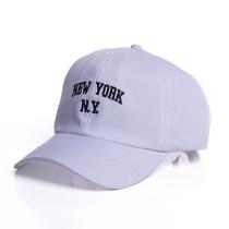 Boné Ny New York Retro Basebol Aba Curva Masculino e Feminino Regulagem Fitão