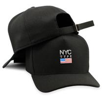 Boné Nyc Eua Fitão Aba Curvada Strapback Várias Cores Boné Nyc Eua Fitão Aba Curvada Strapback Várias Cores