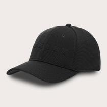 Boné Oakley Bark Embossed Hat Pitch Black/Flame Red