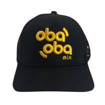 Bone Oba Oba Mix Tela Respiravel Preto 70% Poliéster Bone Oba Oba Mix Tela Respiravel Preto 70% Poliéster