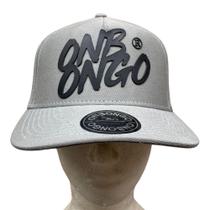 Boné Onbongo Snapback Aba Curva Cinza Médio ON302