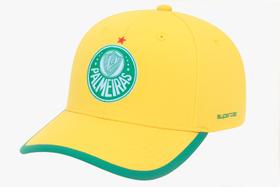 Boné palmeiras patch amarelo bordado copa