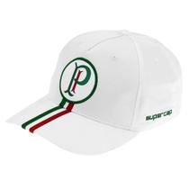 Boné Palmeiras Patch Silk e Bordado Listras Micro Satim