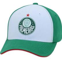 Boné Palmeiras Patch Silk Frontal Dora e Polycoton Unissex Verde Médio Boné Palmeiras Patch Silk Frontal Dora e Polycoton Unissex Verde Médio