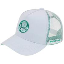 Boné Palmeiras SuperCap Símbolo Aba Curva Branco Oficial Tamanho:ÚnicoCor:Branco