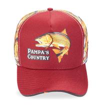 Boné Pampas Country Pescador Peixe Dourado Vermelho Masculino Feminino