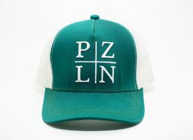 Boné pazzolini verde bandeira com tela branca