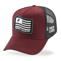 Boné Peão Rodeio Bandeira Exclusiva Pampas Country Estilo Sertanejo