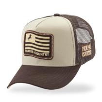 Boné Peão Rodeio Bandeira Exclusiva Pampas Country Estilo Sertanejo Boné Peão Rodeio Bandeira Exclusiva Pampas Country Estilo Sertanejo