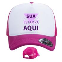 Boné Personalizado Trucker Redinha Bicolor Nome Frase Logo Foto