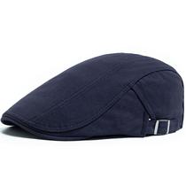 Boné plano ajustável para homens em algodão azul marinho ou jeans Boné plano ajustável para homens em algodão azul marinho ou jeans