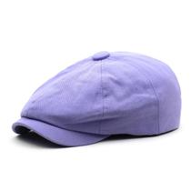 Boné plano ajustável para homens em poliéster roxo 58cm Boné plano ajustável para homens em poliéster roxo 58cm