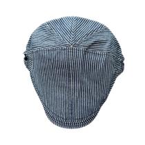 Boné plano, chapéu Gatsby Newsboy, jeans listrado, unissex, ajustável