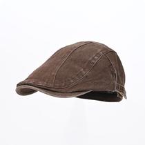 Boné plano, chapéu vintage Gatsby Newsboy, marrom, veludo cotelê, unissex