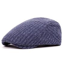 Boné plano com padrão casual de espinha de peixe para homens em algodão/jeans