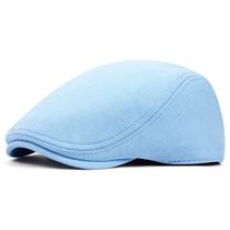 Boné plano de algodão azul claro ou jeans para homens e mulheres Boné plano de algodão azul claro ou jeans para homens e mulheres