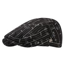 Boné plano de algodão preto ou jeans com estampa divertida para homens Boné plano de algodão preto ou jeans com estampa divertida para homens
