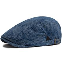 Boné plano Gatsby Newsboy Hat Scally Cap Jeans para homens e mulheres