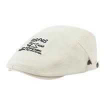 Boné plano Gatsby Newsboy Hat Scally Cap para homens de algodão branco Boné plano Gatsby Newsboy Hat Scally Cap para homens de algodão branco