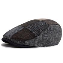 Boné plano, mistura de algodão com design de espinha de peixe para homens