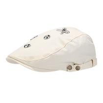 Boné plano unissex com design embelezado de caveira e ossos cruzados