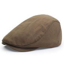 Boné plano unissex de marrom sólido Gatsby Newsboy Scally Ivy Cabb