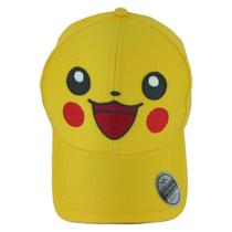Boné Pokémon Pikachu Snapback Geek Bombeta Aba Curva