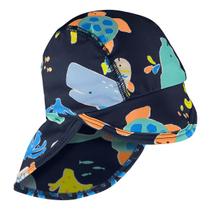 Boné Praia Bebê Proteção UV Bichinhos do Mar Marinho Up Baby Boné Praia Bebê Proteção UV Bichinhos do Mar Marinho Up Baby