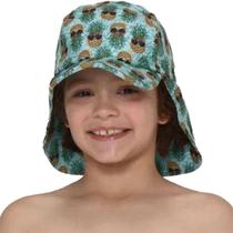 Boné Praia Infantil Proteção UV Legionário Abacaxis Verde Accua UV.Line