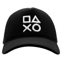 Boné Preto Aba Curva Bordado Logo Playstation