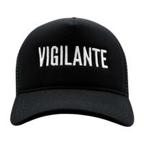 Boné Preto Aba Curva Bordado Profissão Vigilante Segurança