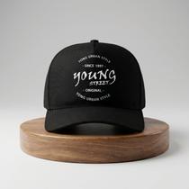 Boné Preto Aba Curva Urban Style Ajustável Young Street Premium