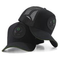 Boné Preto Agro Pampas Pecuária Estilo Trucker Telinha Masculino