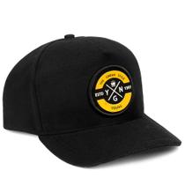 Boné Preto Bordado Aba Curva Ajustável Urban Style Young Premium Street 1997