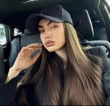 Boné Preto Bordado Preto ALL Black Trucker Aba Curva Feminino Unissex Chapéu Fashion, Casual, Esportivo Fecho Fitao