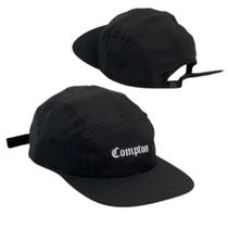Boné Preto Compton Aba Reta Estilo Urbano Five Panel LTX Sleep