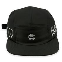 Boné Preto Five Panel aba Reta Snapback Masculino