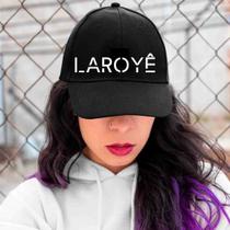 Boné Preto Laroyê Exú - Escrita Branca