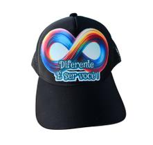 Boné Preto para Autistas Infinity Dark - Diferente é ser você
