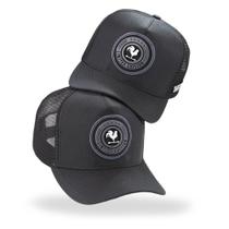 Boné Preto Trucker Country Sertanejo Raiz Peão de Rodeio Boné Preto Trucker Country Sertanejo Raiz Peão de Rodeio
