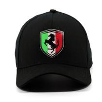 Boné Preto Unissex Aba Curva Ajuste Fitão Motorcycles Carro Envio Imediato