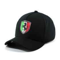 Boné Preto Unissex Aba Curva Ajuste Fitão Motorcycles Carro Envio Imediato