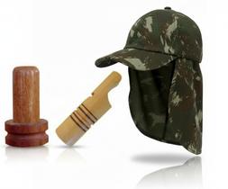 Boné Protetor + Apito Inhambu Açu 5 Apito Marreca Caneleira Boné Protetor + Apito Inhambu Açu 5 Apito Marreca Caneleira