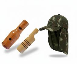 Boné Protetor Pescoço + Apito Inhambu Açu 5 Apito Jaó Boné Protetor Pescoço + Apito Inhambu Açu 5 Apito Jaó