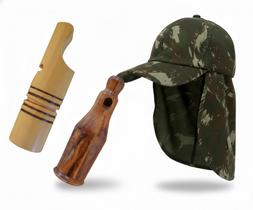 Boné Protetor Pescoço + Apito Inhambu Açu 5 e Apito Rola Boné Protetor Pescoço + Apito Inhambu Açu 5 e Apito Rola