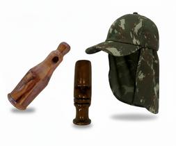Boné Protetor Pescoço + Apito Inhambu Açu e Apito Rola Boné Protetor Pescoço + Apito Inhambu Açu e Apito Rola