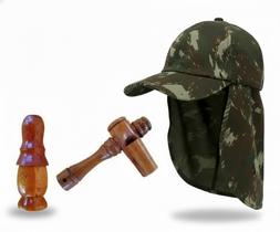 Boné Protetor Pescoço + Apito Inhambu e Apito Aracuã Boné Protetor Pescoço + Apito Inhambu e Apito Aracuã